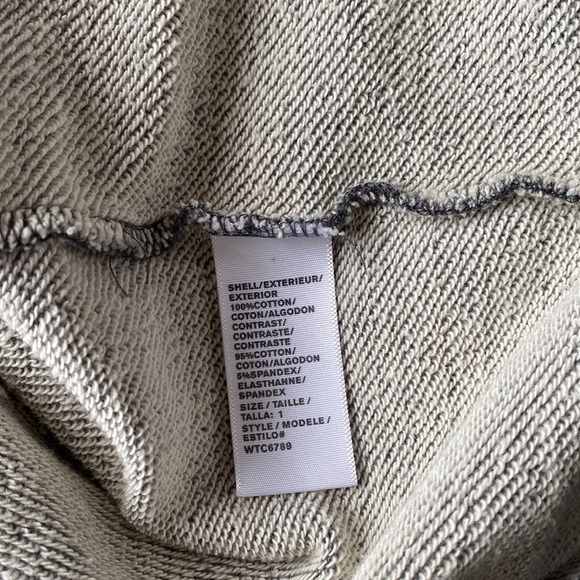 JAMES PERSE Gray Brushed Fleece Long Sleeve Dolman Dress Size 1 - Picture 16 of 17